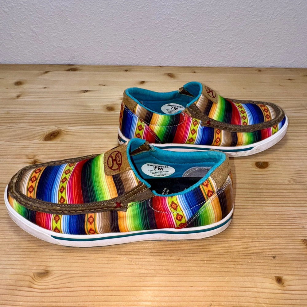 Hooey x Twisted X Serape Stripe Casual Loafers Women's‎ 7M Slip On Shoes